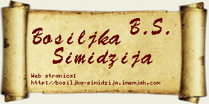 Bosiljka Simidžija vizit kartica